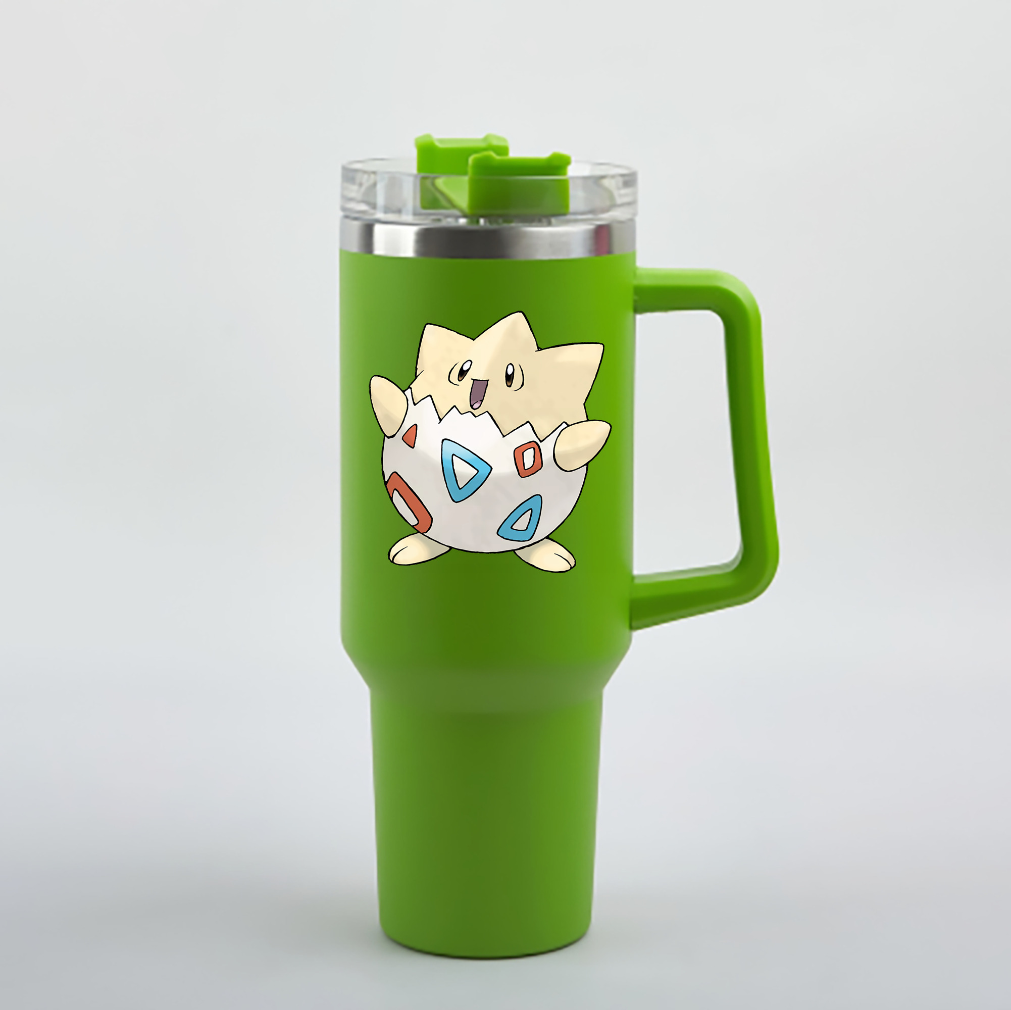（画像用） ポケットモンスター Pokémon 1200mL車用タンブラー - クリスタルステッカー（プラスチックストロー付き）